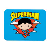 Magnet Flexible Chibi Superman Polka Dot Shield et nom (Horizontal)