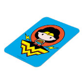 Magnet Flexible Chibi Wonder Woman avec Pois et logo (Côté Gauche)
