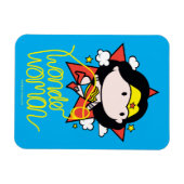Magnet Flexible Chibi Wonder Woman Voler Avec Lasso (Horizontal)