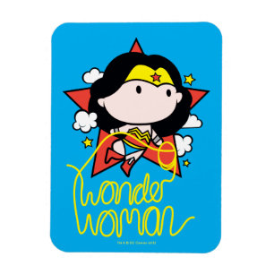 Magnet Flexible Chibi Wonder Woman Voler Avec Lasso