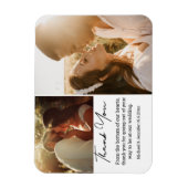 Magnet Flexible chic calligraphie mariage photo collage merci (Vertical)