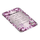 Magnet Flexible Chic Floral Purple Chic Sauvez L'Aimant Date (Côté Droit)