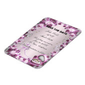 Magnet Flexible Chic Floral Purple Chic Sauvez L'Aimant Date (Côté Gauche)