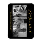 Magnet Flexible Chic Gold Script Enregistrer la date des invitatio (Vertical)