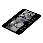 Magnet Flexible Chic Gold Script Enregistrer la date des invitatio (Côté Gauche)