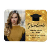 Magnet Flexible Chic Gold Sparkle Graduation Photo 2025 Graduate (Horizontal)