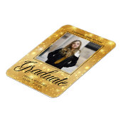 Magnet Flexible Chic Graduate Photo Gold Sparkle 2025 Graduation (Côté Gauche)