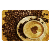 Magnet Flexible Chic Java cappuccino Café Haricots Lover café (Horizontal)