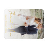 Magnet Flexible chic or manuscrit mariage photo merci (Horizontal)