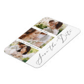 Magnet Flexible Chic Romantic 3 Photos Wedding Trendy Engagement (Côté Gauche)