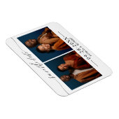 Magnet Flexible Chic Script Mariage Save The Date 2 Photo Collage (Côté Droit)