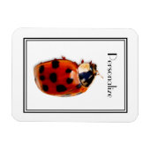 Magnet Flexible Chic Spotted Ladybug Avec Nom (Horizontal)