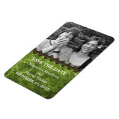 Magnet Flexible Chic Steampunk Photo Save the Date Magnet, Vert (Côté Gauche)