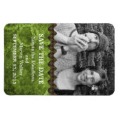 Magnet Flexible Chic Steampunk Photo Save the Date Magnet, Vert (Horizontal)