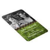 Magnet Flexible Chic Steampunk Photo Save the Date Magnet, Vert (Côté Droit)