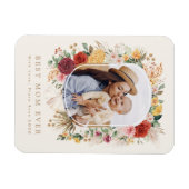 Magnet Flexible Chic Tropical Boho Floral Fête des Mères Cadeau (Horizontal)