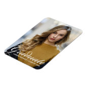 Magnet Flexible Chic White Script superposer photo moderne Graduat (Côté Gauche)