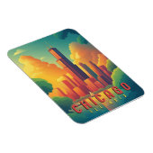 Magnet Flexible Chicago Iconic Skyline & Lake Michigan (Côté Droit)
