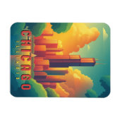 Magnet Flexible Chicago Iconic Skyline & Lake Michigan (Horizontal)