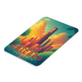 Magnet Flexible Chicago Iconic Skyline & Lake Michigan (Côté Gauche)