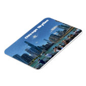 Magnet Flexible Chicago, Illinois Abstrait Skyline (Côté Gauche)