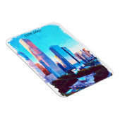 Magnet Flexible Chicago Illinois Watercolor Paint Illustration (Côté Droit)