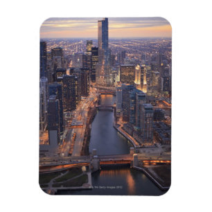 Magnet Flexible Chicago River et Trump Tower d'en haut