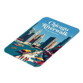 Magnet Flexible Chicago Riverwalk Illinois (Côté Gauche)