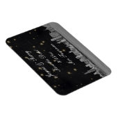 Magnet Flexible Chicago Skyline Black Gold Star Enregistrer la dat (Côté Droit)