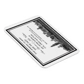 Magnet Flexible Chicago Skyline Etched encadré Enregistrer la date (Côté Droit)