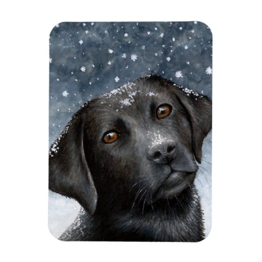 Magnet Flexible Chien 100 noir Labrador Photo aimant (Vertical)