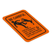 MAGNET FLEXIBLE CHIEN AMI PAS DANGEREUX (ATTENTION) SIGNE (Côté Droit)