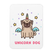 Magnet Flexible Chien arc-en-ciel de Unicorne (Vertical)