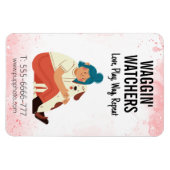 Magnet Flexible Chien assis Business Custom (Horizontal)