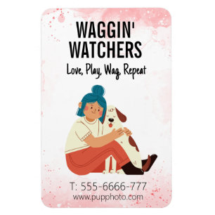 Magnet Flexible Chien assis Business Custom