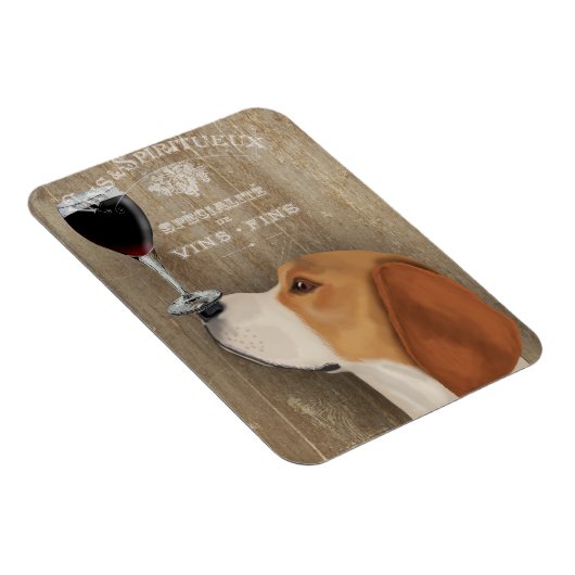 Magnet Flexible Chien Au Vin Beagle (Côté Droit)