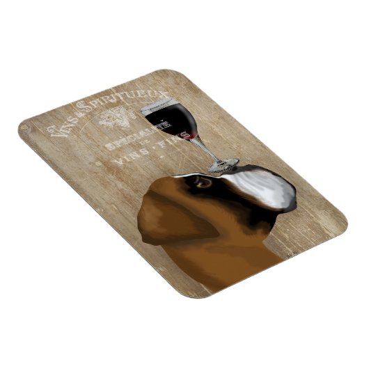 Magnet Flexible Chien Au Vin Boxer (Côté Droit)