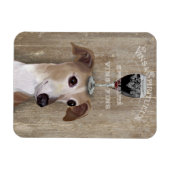 Magnet Flexible Chien Au Vin Greyhound (Horizontal)