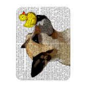 Magnet Flexible Chien berger allemand et canard (Vertical)