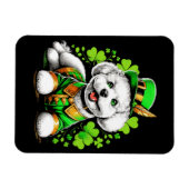 Magnet Flexible Chien Bichon Frise Saint-Patrick (Horizontal)