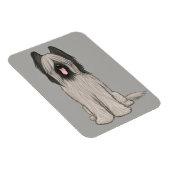 Magnet Flexible Chien caricaturé mignon Briard (Côté Droit)