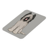 Magnet Flexible Chien caricaturé mignon Briard (Côté Gauche)