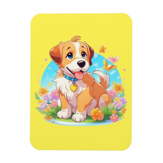 Magnet Flexible Chien chiot mignon (Vertical)