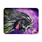 Magnet Flexible Chien Cocker Spaniel Blue Roan Peint (Horizontal)