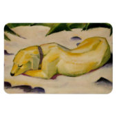 Magnet Flexible Chien couché dans la neige (par Franz Marc) (Horizontal)