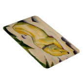 Magnet Flexible Chien couché dans la neige (par Franz Marc) (Côté Droit)