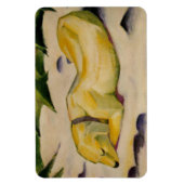 Magnet Flexible Chien couché dans la neige (par Franz Marc) (Vertical)
