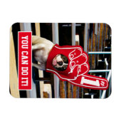 Magnet Flexible Chien dans la main de mousse (Horizontal)