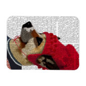 Magnet Flexible Chien dans Ski Sweat 2 (Horizontal)