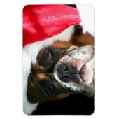 Magnet Flexible Chien de boîte de Noël (Vertical)